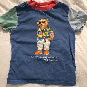POLO RALPH LAUREN Boys Color Blocked Polo Bear Tee Little Kid